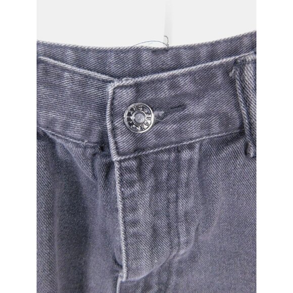 Shein Shorts Womens Medium Black Denim Cutoff Raw Frayed Hem Embroidered Flames - Picture 2 of 12